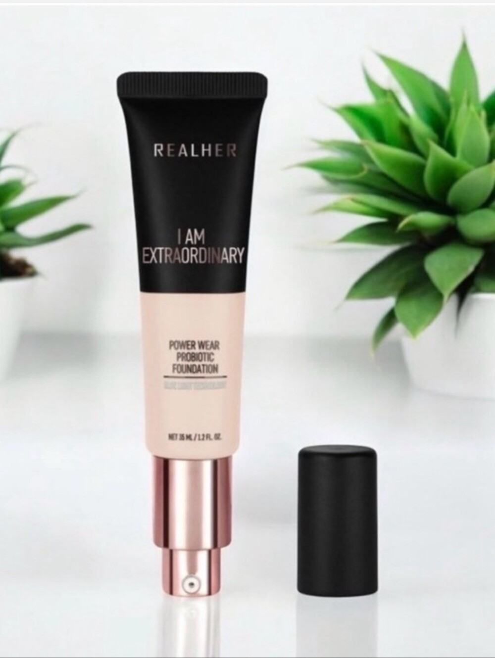 NEW RealHer Power Wear LIquid Foundation- Color:  I Am Extraordinary Porcelain